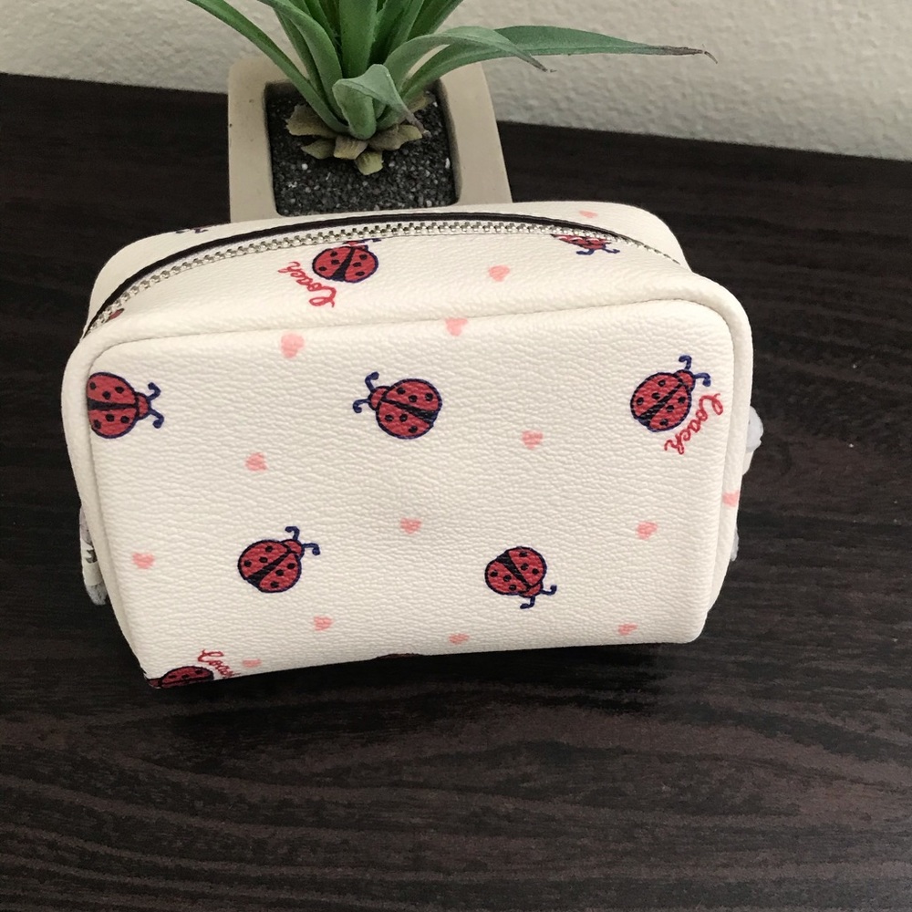 Coach Mini Boxy Cosmetic Case with Ladybug Print - Picture 2 of 6